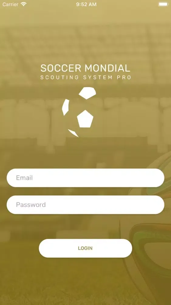 Tangkapan layar Soccer Mondial Scouting System