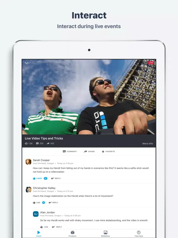 Скриншоты Brandlive iPad 