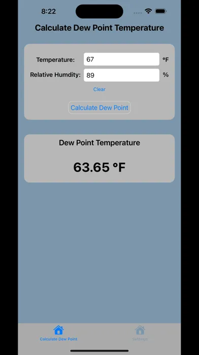 Calculate That Dew Point Screenshots
