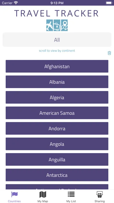 Captures d'écran de Travel Tracker - Where Next?
