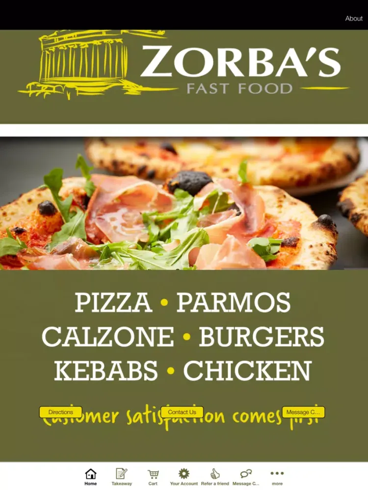 Capturas de tela do Zorba's Takeaway iPad 