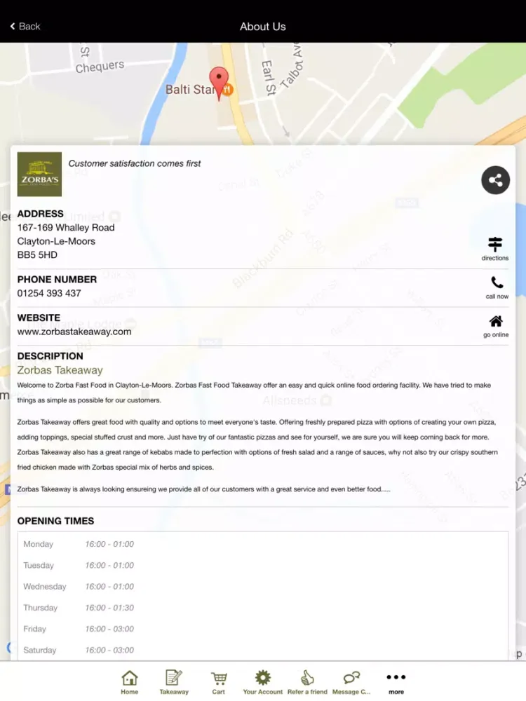 Capturas de tela do Zorba's Takeaway iPad 