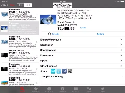 Captures d'écran de BrandSource Dealers iPad 