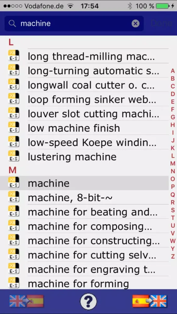 Dictionary Engineering EN-ES 스크린샷