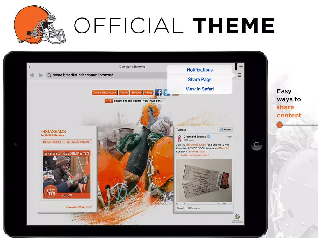 Browns Web iPad  Screenshots