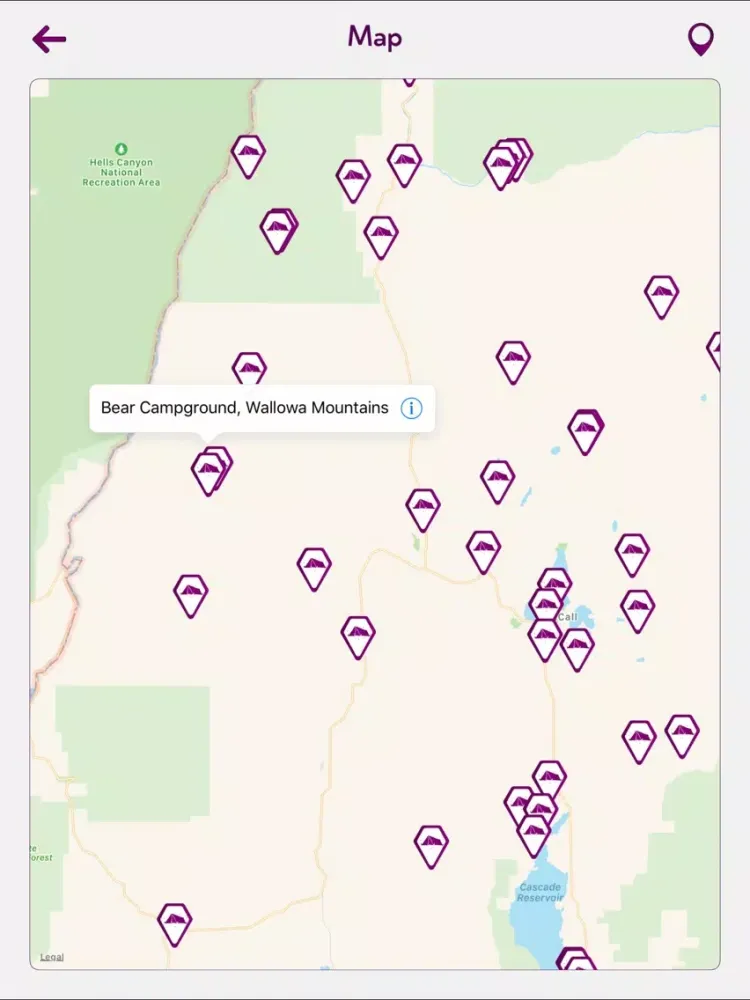 تصاویر Idaho Campgrounds & RV Parks iPad 