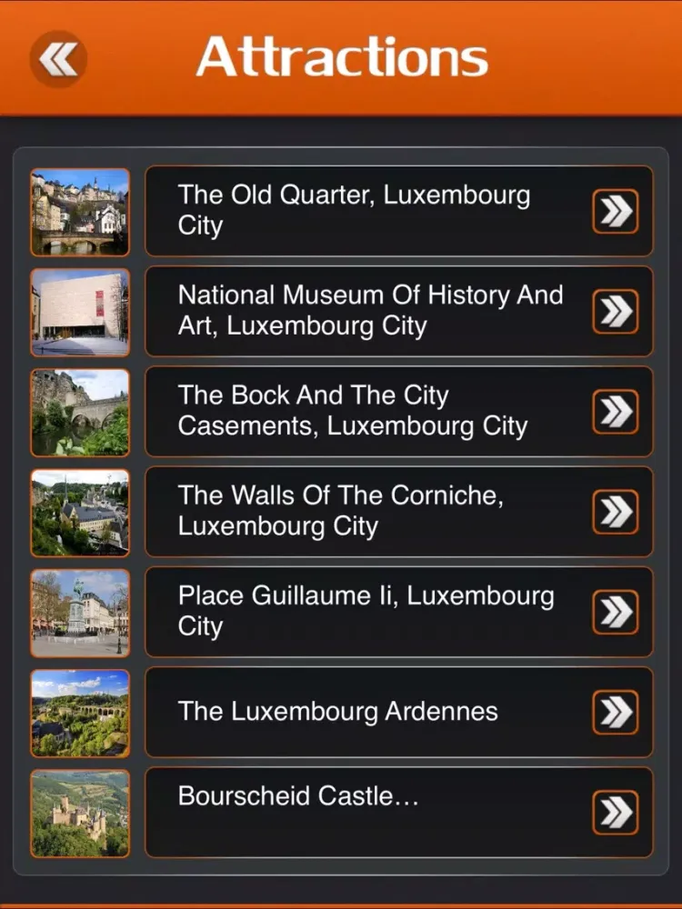 Zrzuty ekranu Luxembourg City Tourism iPad 