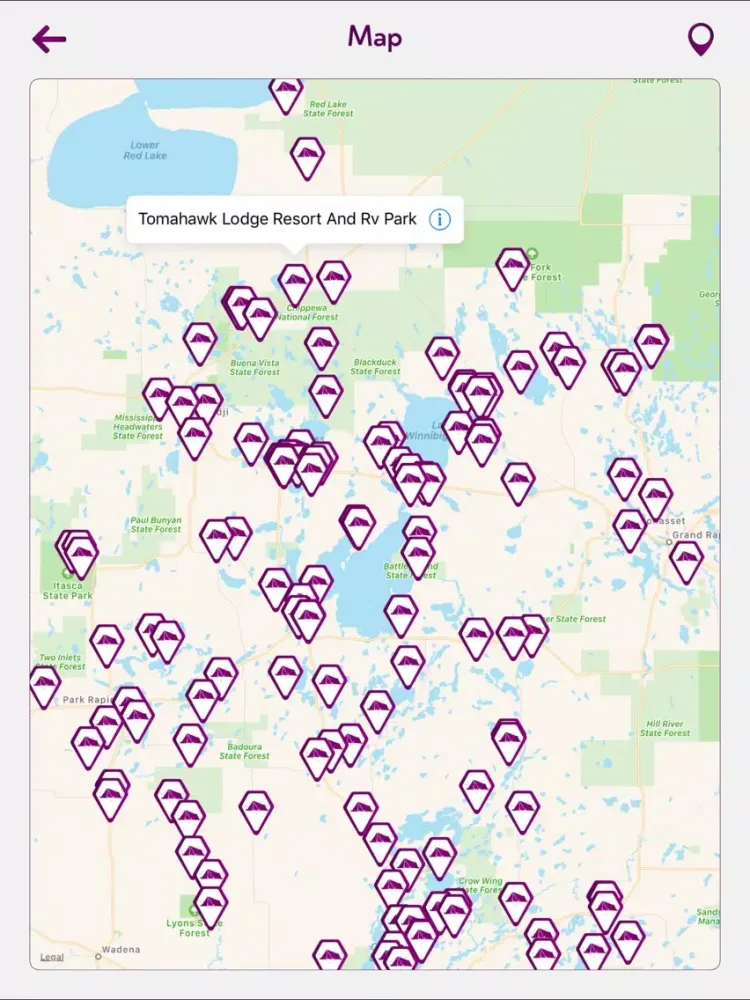 Скриншоты Minnesota Campgrounds Guide iPad 