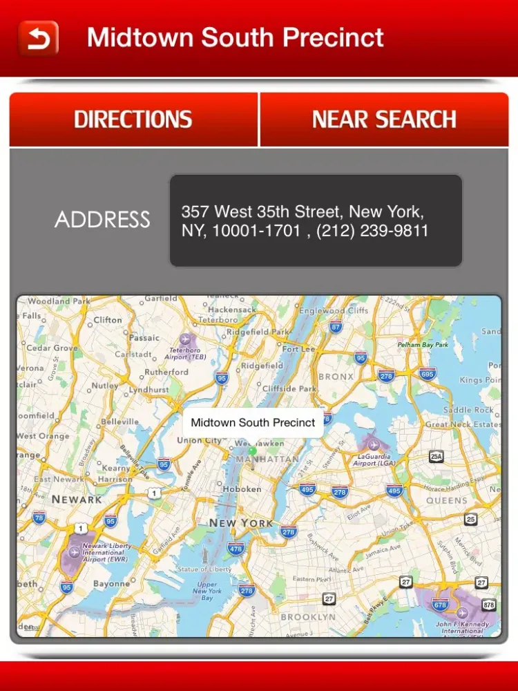 Capturas de tela do NYPD Precincts - NYC iPad 