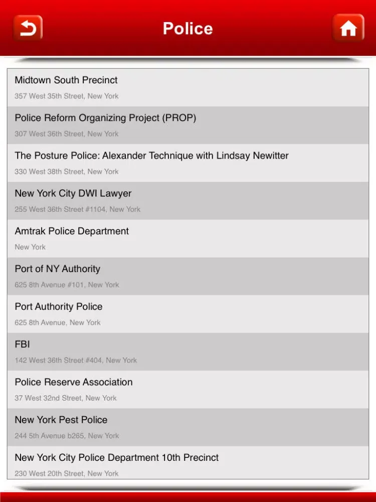 Capturas de tela do NYPD Precincts - NYC iPad 