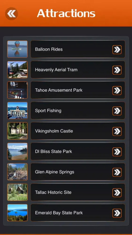Capturas de tela do South Lake Tahoe City Guide
