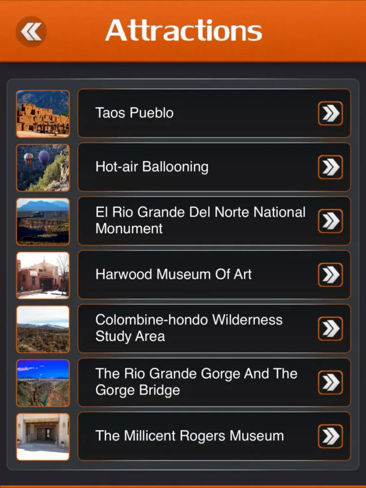 Taos Visitor Guide iPad  स्क्रीनशॉट