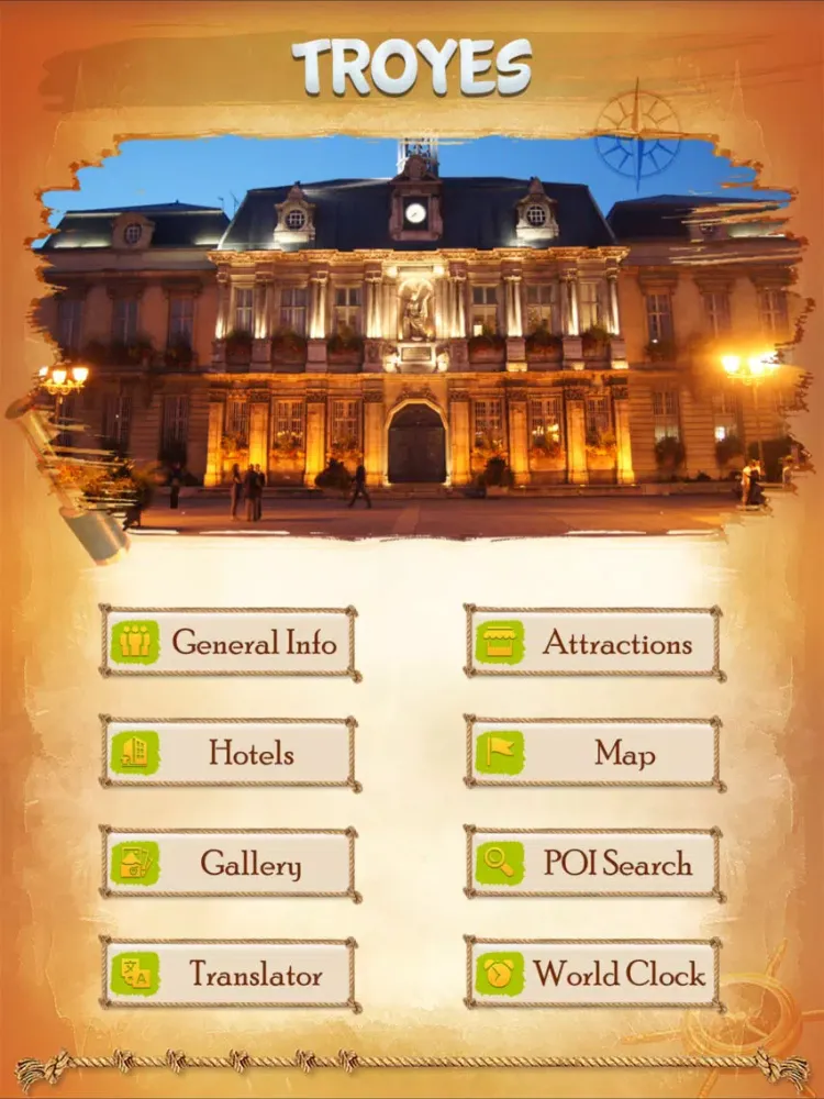 Tangkapan skrin Troyes Tourism Guide iPad 