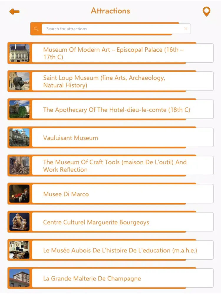 Tangkapan skrin Troyes Tourism Guide iPad 