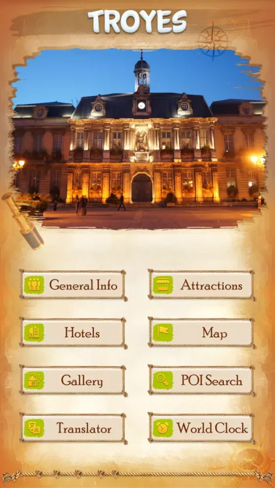 Tangkapan skrin Troyes Tourism Guide