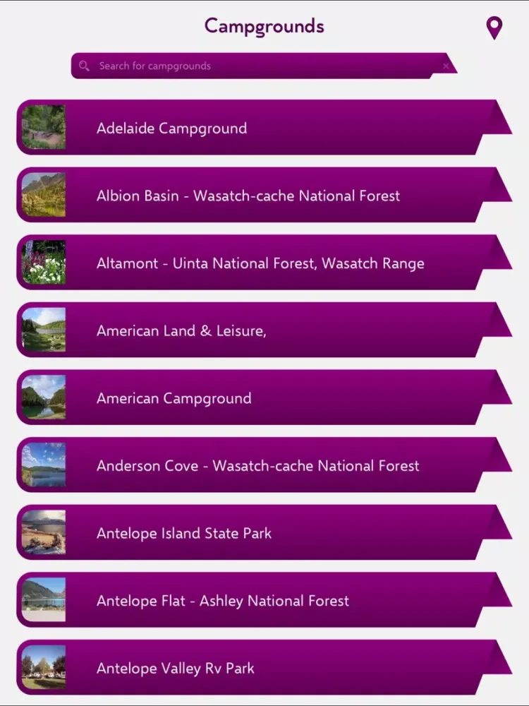 Captures d'écran de Utah Campgrounds & RV Parks iPad 