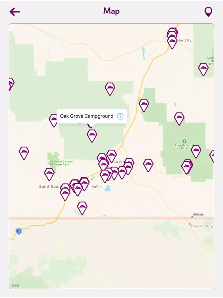 Captures d'écran de Utah Campgrounds & RV Parks iPad 