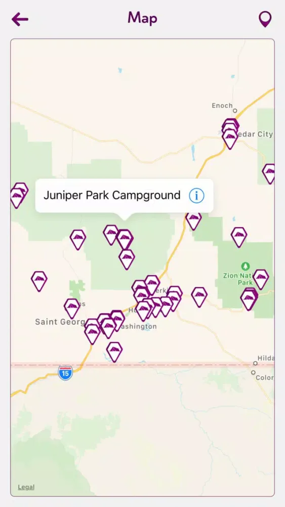 Captures d'écran de Utah Campgrounds & RV Parks