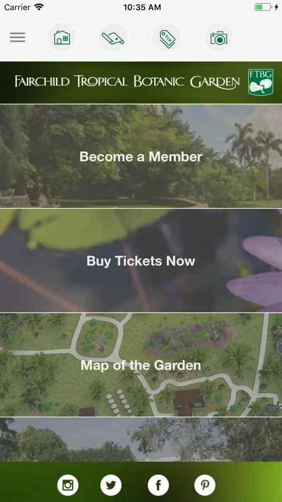 Capturas de tela do Fairchild Tropical Garden