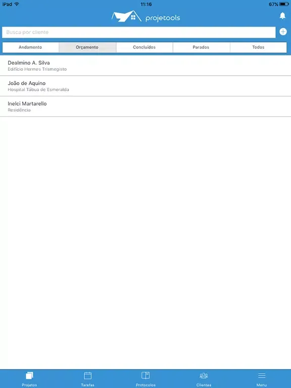 Capturas de pantalla de Projetools iPad 