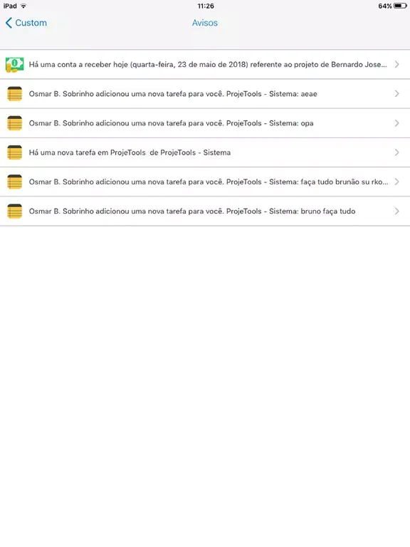Capturas de pantalla de Projetools iPad 