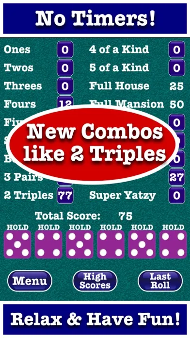Ảnh chụp màn hình của Super Yatzy - Six Dice of Fun!