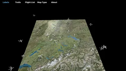 Tangkapan layar Flight Tracker ZRH