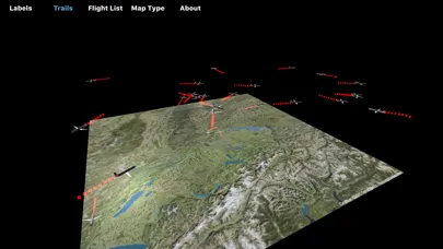Tangkapan layar Flight Tracker ZRH