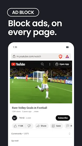 Brave Private Web Browser, VPN Screenshots
