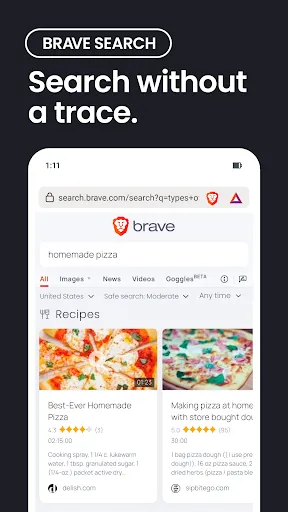 Brave Private Web Browser, VPN Screenshots
