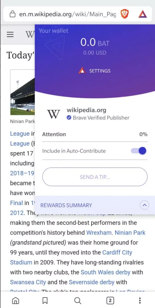 تصاویر Brave Browser (Nightly)