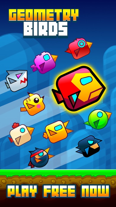 Geometry Birds - Iron Wings Avoid Hit Color Stack Ekran Görüntüleri