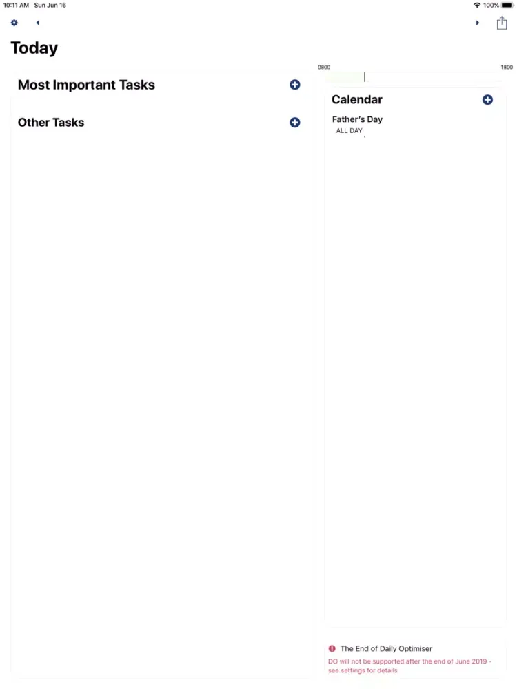 ภาพหน้าจอของ Daily Optimiser iPad 