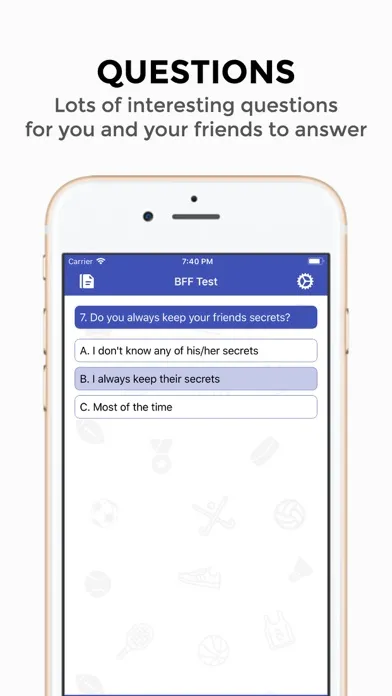 Captures d'écran de BFF Test - Friend Quiz