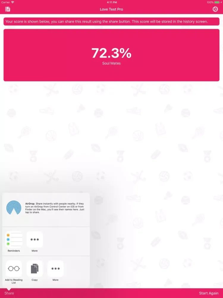 ภาพหน้าจอของ Love Test Pro - Romantic Quiz iPad 