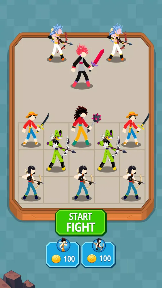 Ảnh chụp màn hình của Stickman Warriors - Merge Hero