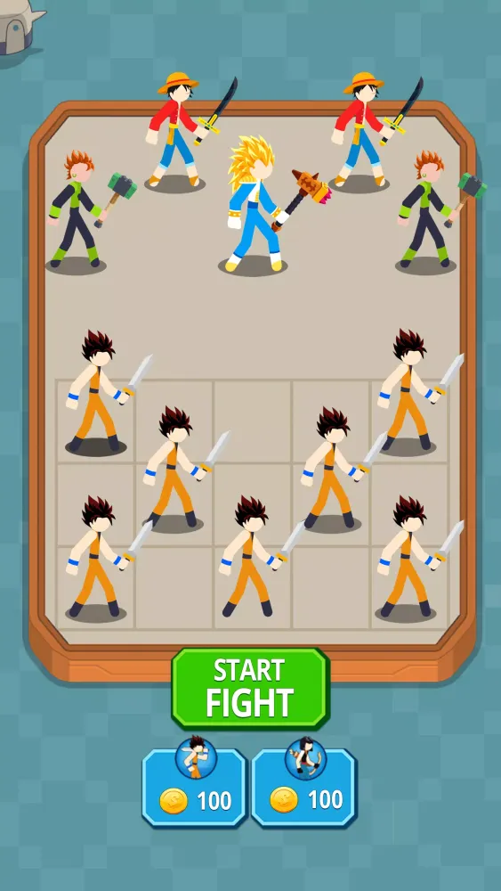 Ảnh chụp màn hình của Stickman Warriors - Merge Hero