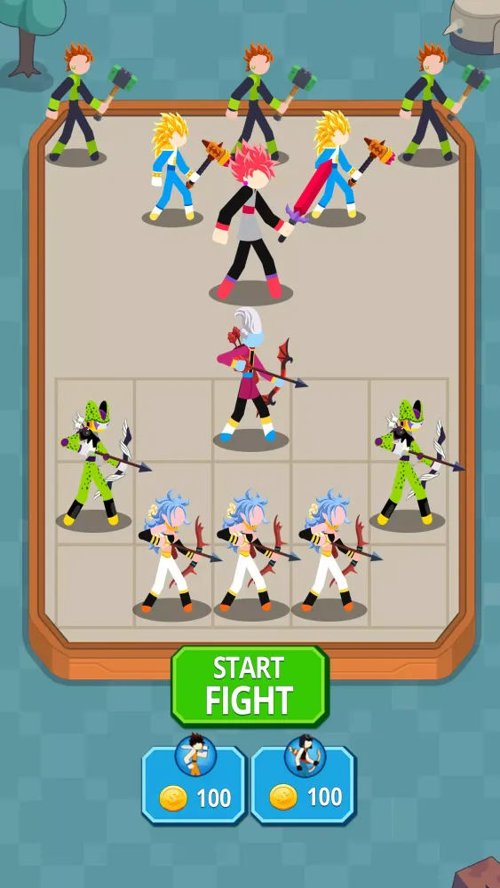Ảnh chụp màn hình của Stickman Warriors - Merge Hero