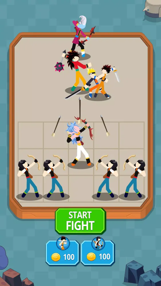 Ảnh chụp màn hình của Stickman Warriors - Merge Hero