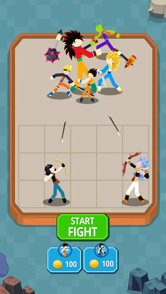 Ảnh chụp màn hình của Stickman Warriors - Merge Hero