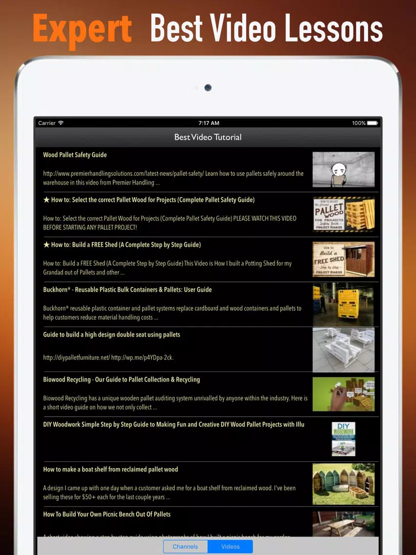 Wood Pallets:Projects Creating Guide and Tips iPad  스크린샷