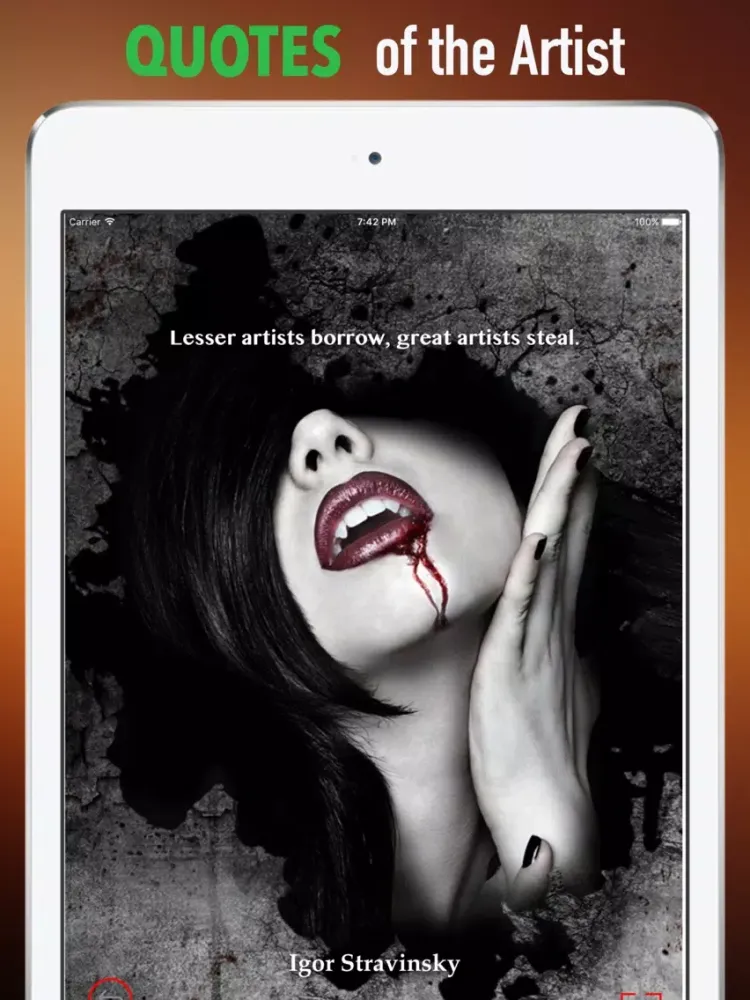 ภาพหน้าจอของ Gothic Art Wallpapers HD: Quotes iPad 