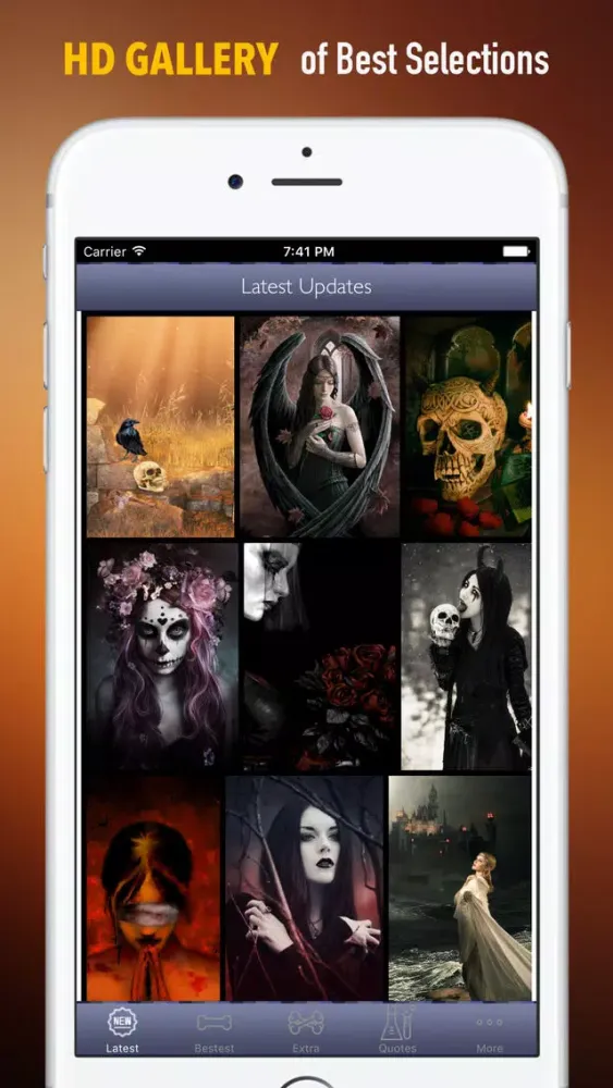 ภาพหน้าจอของ Gothic Art Wallpapers HD: Quotes
