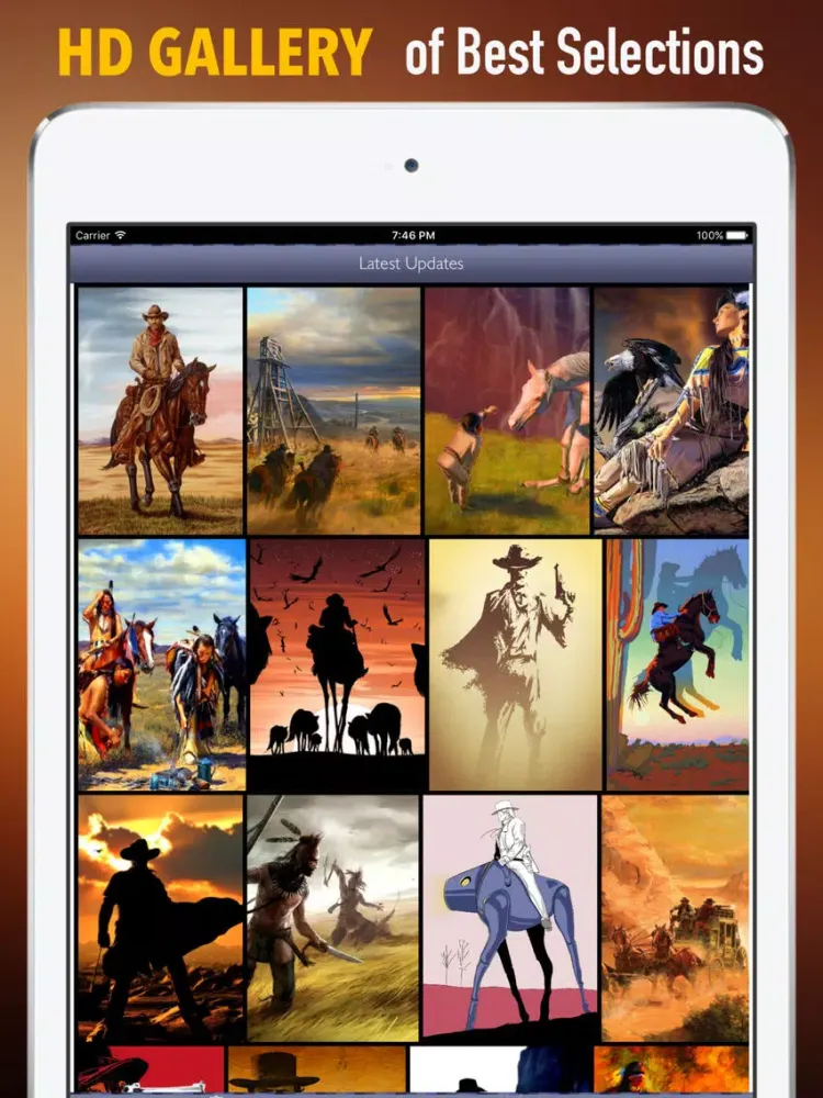 Скриншоты Western Art Wallpapers HD: Quotes iPad 