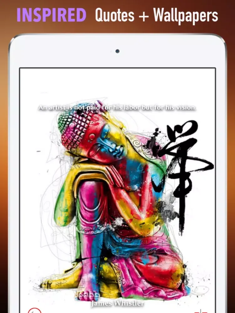 تصاویر Buddhism Art Wallpapers HD: Quotes iPad 