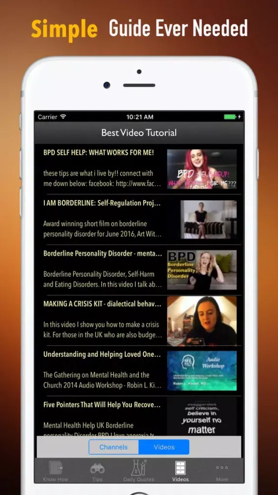 Borderline Personality Disorder (BPD)Self Help Screenshots