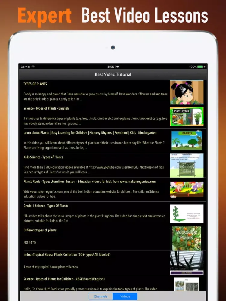 Tangkapan layar What is the Name of This Plant:Education Video iPad 