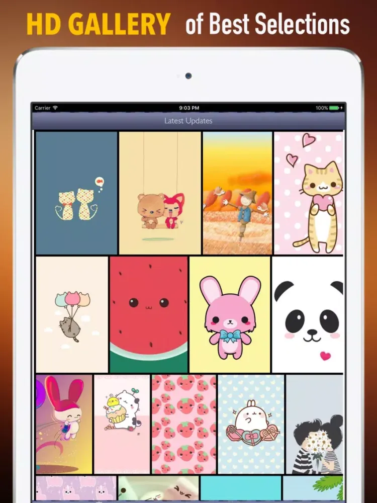HD Wallpapers for Kawaii: Art and Quotes iPad 应用截图