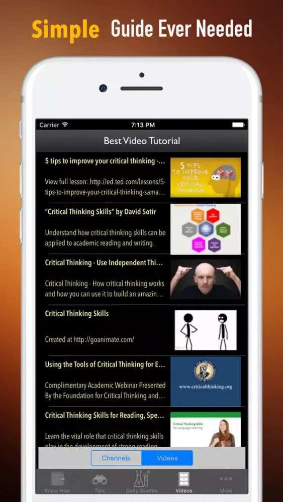 Critical Thinking Skills 101|Guide and Tutorial Screenshots