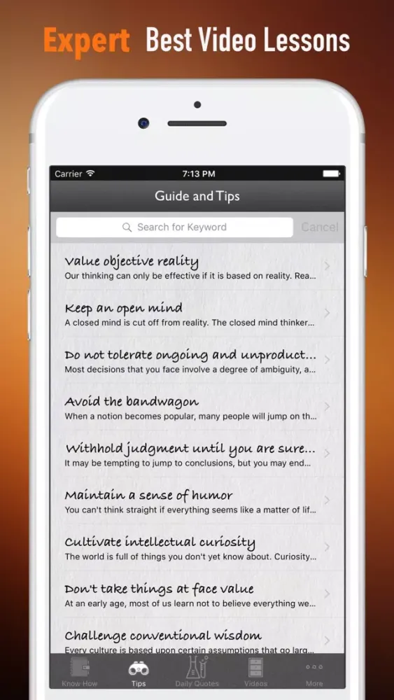 Critical Thinking Skills 101|Guide and Tutorial Screenshots